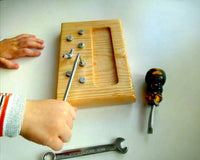 Montessori screw wooden busy board